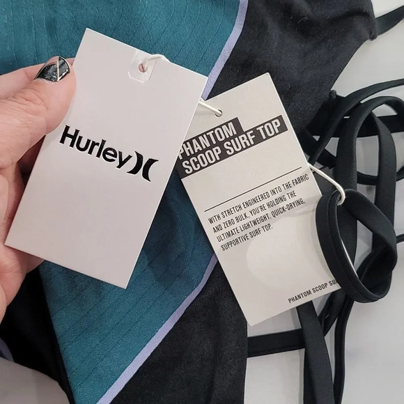 HURLEY Phantom Colorblocked Scoop Surf Bikini Top - Picture 6 of 7